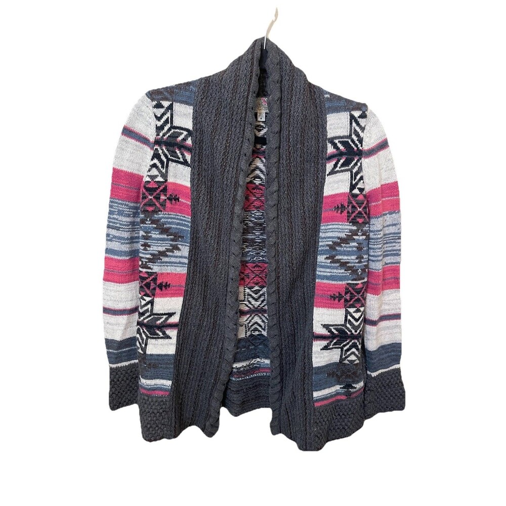 Ecote Urban Outfitters Women's Aztec Cardigan Sweater Open Front Cottage Knit S